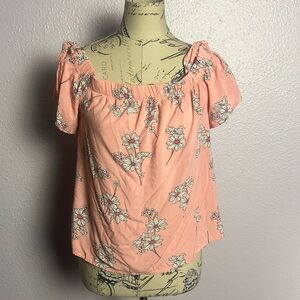 Blouse with flower print